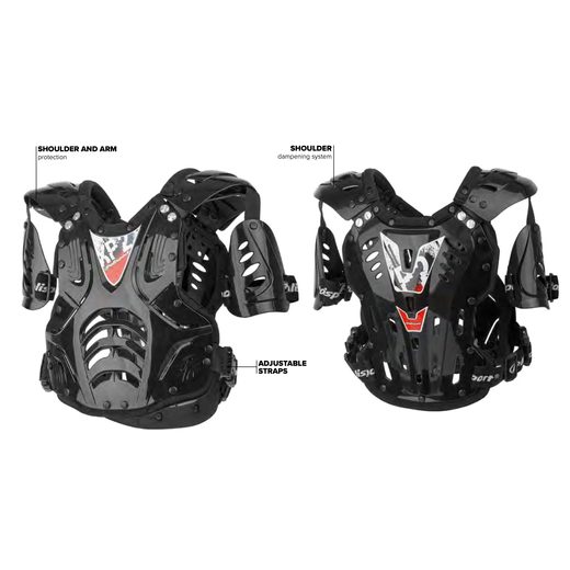 CHRÁNIČ HRUDI POLISPORT XP1 MINI 8001000001 ČERNÝ - CHRÁNIČE HRUDI - NA MOTORKÁŘE