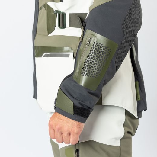 BUNDA S LAMINOVANOU MEMBRÁNOU IXS VENTURE-GTX 1.0 X2-001405 ŠEDO-OLIVOVĚ ZELENÁ - ENDURO BUNDY - NA MOTORKÁŘE