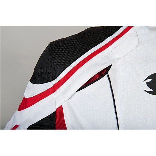 DÁMSKÁ TEXTILNÍ BUNDA MBW NIKITA - ČERVENÁ - TEXTILNÍ BUNDY - NA MOTORKÁŘE