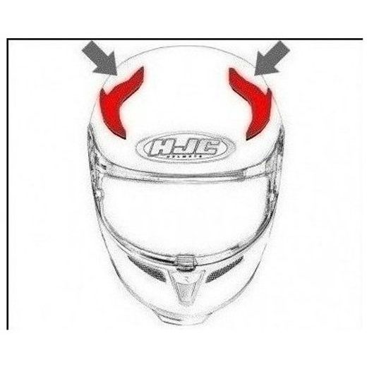 HJC VENTILACE RPHA 70 PŘEDNÍ HORNÍ ANTHRACITE - HORNÍ VENTILACE - NA MOTORKÁŘE