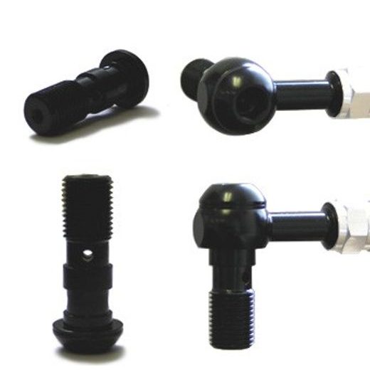 BANJO ŠROUB VENHILL POWERHOSEPLUS 210100D/BLACK 10X1.00MM ČERNÝ - LANKA A HADICE - NA MOTORKU