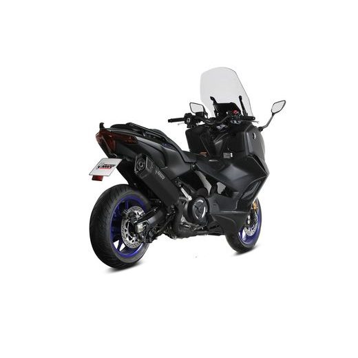 VÝFUK KOMPLETNÍ 2X1 MIVV SR-1 Y.080.KR1XBN ČERNÁ - DVOJITÉ VÝFUKY - NA MOTORKU