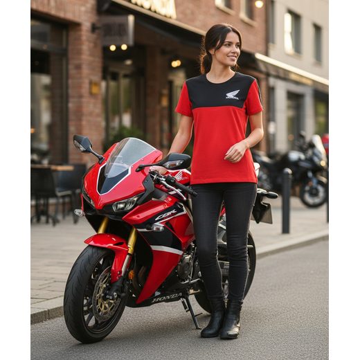 HONDA DÁMSKÉ TRIKO RACING 20 - ČERVENÁ/ČERNÁ - DÁRKY PRO FANOUŠKY HONDA - NA MOTORKÁŘE