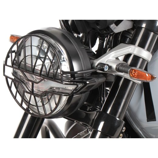 OCHRANNÁ MŘÍŽKA SVĚTLOMETU PRO MOTO GUZZI V7 STONE (2025-) - ČERNÁ - OCHRANNÉ KRYTY SVĚTLOMETU - NA MOTORKU