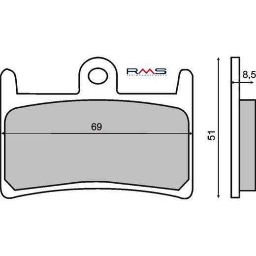 BRZDOVÉ DESTIČKY RMS 225101060 ORGANICKÉ - BRZDOVÉ DESTIČKY - NA MOTORKU