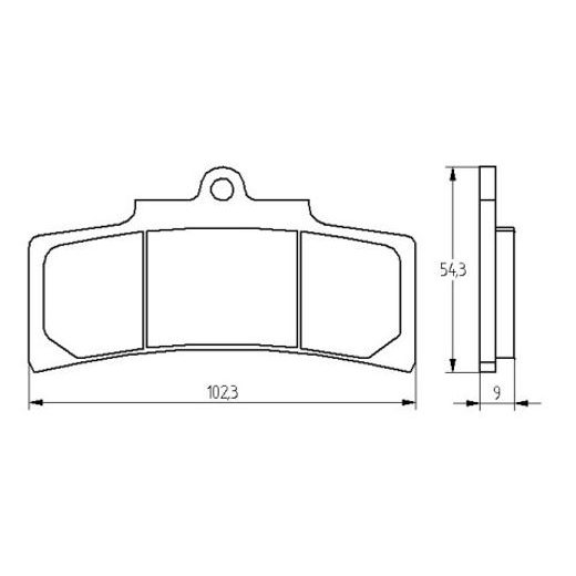 BRZDOVÉ DESTIČKY ACCOSSATO AGPA202 EV1 - BRZDOVÉ DESTIČKY - NA MOTORKU
