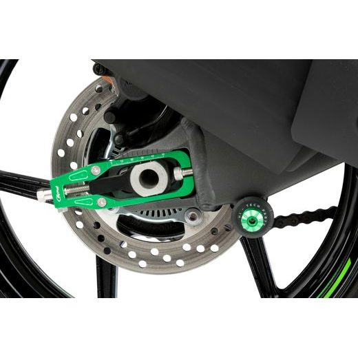 NAPÍNÁK ŘETĚZU PUIG 22232V ZELENÁ - PLEXI ŠTÍTY - NA MOTORKU