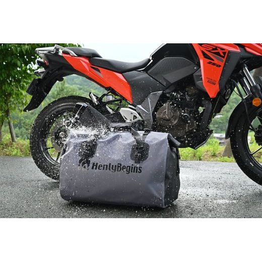 VODOTĚSNÁ BRAŠNA NA SEDADLO SPOLUJEZDCE, HENLYBEGINS (ŠEDÁ, OBJEM 60 L) - BRAŠNY - NA MOTORKU