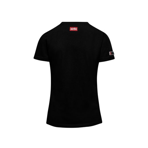 APRILIA DÁMSKÉ TRIČKO BIG LOGO - ČERNÁ 2026 - DÁRKY PRO FANOUŠKY APRILIA - NA MOTORKÁŘE