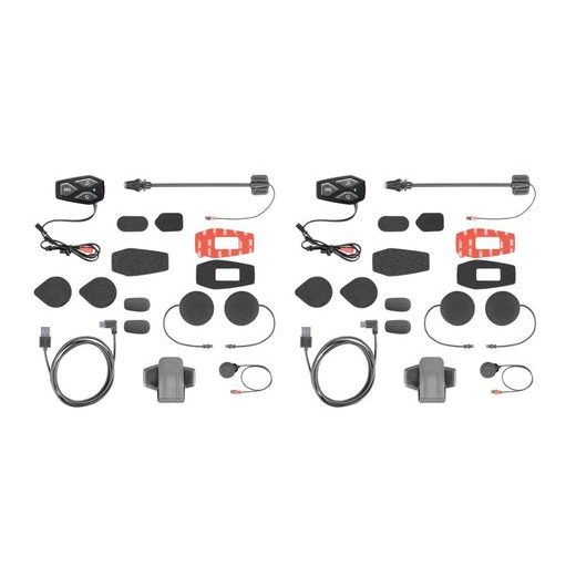 BLUETOOTH HEADSET PRO UZAVŘENÉ A OTEVŘENÉ PŘILBY INTERPHONE U-COM3, TWIN PACK - INTERKOMY - NA MOTORKÁŘE