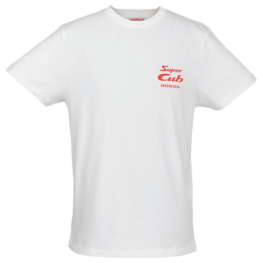 HONDA TRIČKO SUPERCUB TRIBUTE - BÍLÁ 2026 - DÁRKY PRO FANOUŠKY HONDA - NA MOTORKÁŘE