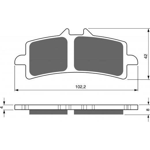 BRZDOVÉ DESTIČKY GOLDFREN 258 S33 STREET FRONT