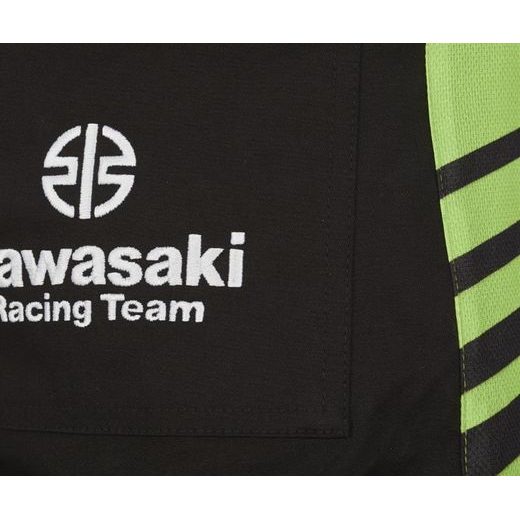 PÁNSKÉ KRAŤASY KAWASAKI RACING TEAM WSBK 2022 - ČERNÁ - KALHOTY - NA MOTORKÁŘE