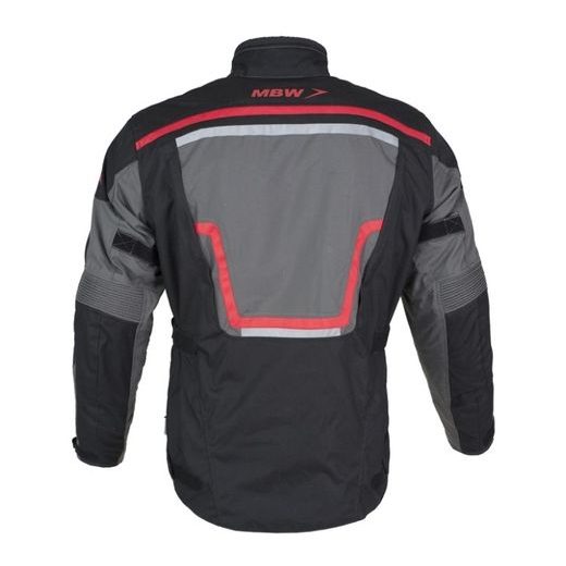 PÁNSKÁ CESTOVNÍ TEXTILNÍ BUNDA MBW ADVENTURE PRO JACKET - ŠEDÁ - TEXTILNÍ BUNDY - NA MOTORKÁŘE