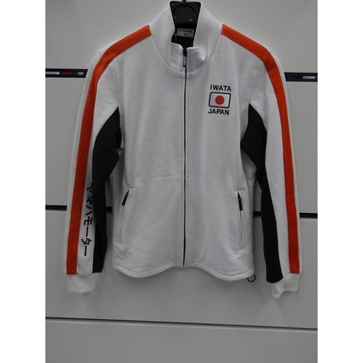 MIKINA YAMAHA IWATA, BÍLÁ SE ZIPEM - MIKINY - NA MOTORKÁŘE