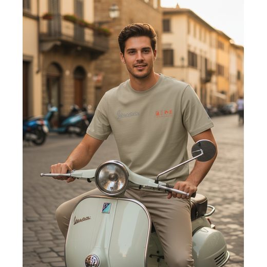 VESPA TRIČKO JERSEY - BÉŽOVÁ - TRIČKA - NA MOTORKÁŘE