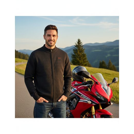 HONDA SVETR NA ZIP PADDOCK 23 - ČERNÁ XL - DÁRKY PRO FANOUŠKY HONDA - NA MOTORKÁŘE