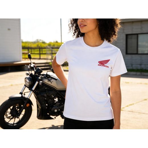 HONDA DÁMSKÉ TRIČKO CORE - BÍLÁ - DÁRKY PRO FANOUŠKY HONDA - NA MOTORKÁŘE