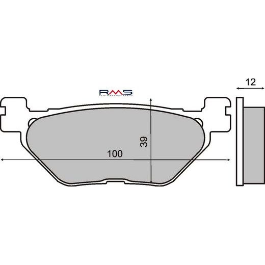 BRZDOVÉ DESTIČKY RMS 225101410 ORGANICKÉ - BRZDOVÉ DESTIČKY - NA MOTORKU