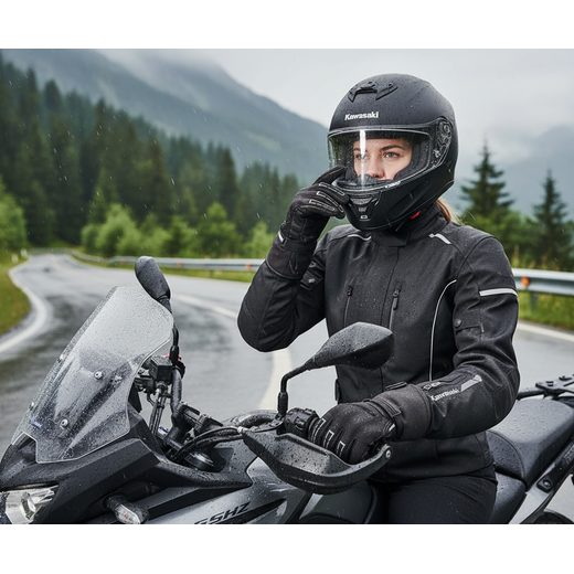 DÁMSKÉ NEPROMOKAVÉ RUKAVICE KAWASAKI KOBLENZ - ČERNÁ - NEPROMOKAVÉ RUKAVICE - NA MOTORKÁŘE