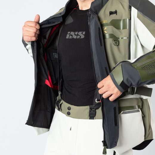 BUNDA S LAMINOVANOU MEMBRÁNOU IXS VENTURE-GTX 1.0 X2-001405 ŠEDO-OLIVOVĚ ZELENÁ - ENDURO BUNDY - NA MOTORKÁŘE