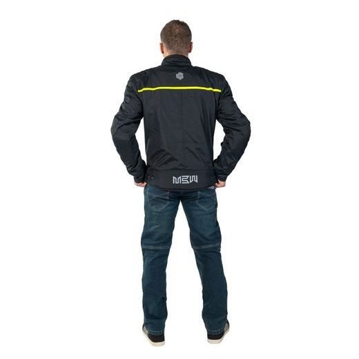 PÁNSKÁ TŘÍVRSTVÁ TEXTILNÍ MOTO BUNDA MBW JEREMY - FLO ŽLUTÁ - TEXTILNÍ BUNDY - NA MOTORKÁŘE