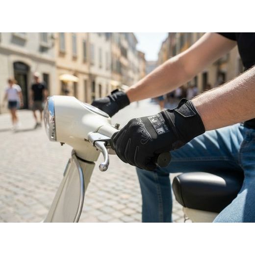 TEXTILNÍ RUKAVICE VESPA - ČERNÉ - TEXTILNÍ RUKAVICE - NA MOTORKÁŘE