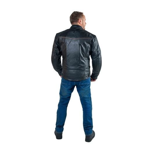 MBW BORA KOŽENÁ PÁNSKÁ MOTO BUNDA - KOŽENÉ BUNDY - NA MOTORKÁŘE