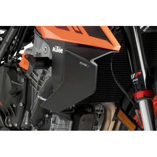 BOČNÍ SPOILERY PUIG DOWNFORCE 22174J MATNÁ ČERNÁ - PLEXI ŠTÍTY - NA MOTORKU