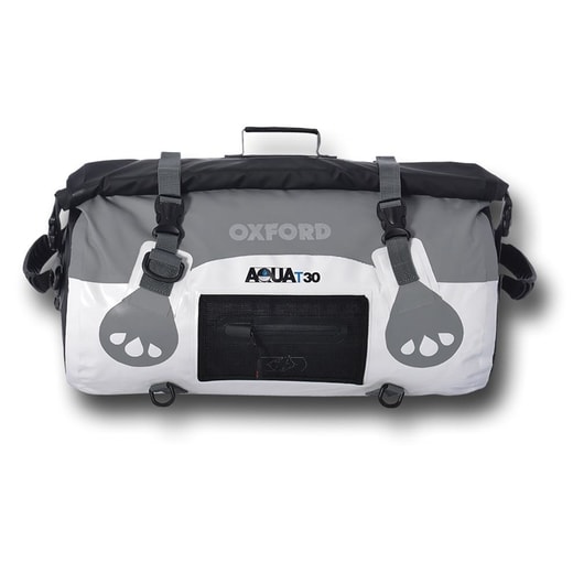 NEPROMOKAVÝ VAK NA MOTORKU OXFORD AQUA ROLL BAG T30 WHITE/GREY