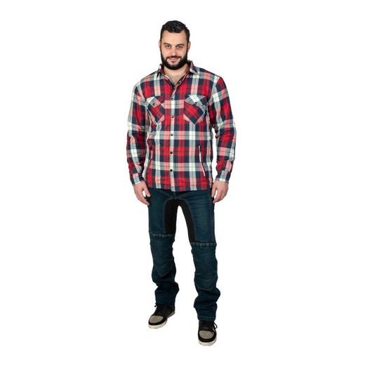 FLANELOVÁ KOŠILE MBW MONTANA RED - KOŠILE - NA MOTORKÁŘE