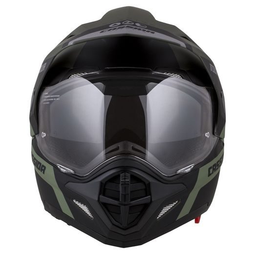 PŘILBA TOUR 1.1 SPECTRE, CASSIDA (ZELENÁ ARMY MATNÁ/ŠEDÁ/ČERNÁ, PLEXI S PŘÍPRAVOU PRO PINLOCK) - ENDURO HELMY - NA MOTORKÁŘE