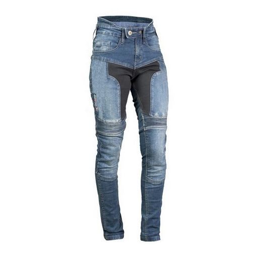 DÁMSKÉ KEVLAROVÉ JEANSY MBW PIPPA - MODRÉ - KEVLAROVÉ KALHOTY - NA MOTORKÁŘE