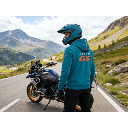 MIKINA BMW SPIRIT OF GS - MODRÁ - MIKINY - NA MOTORKÁŘE