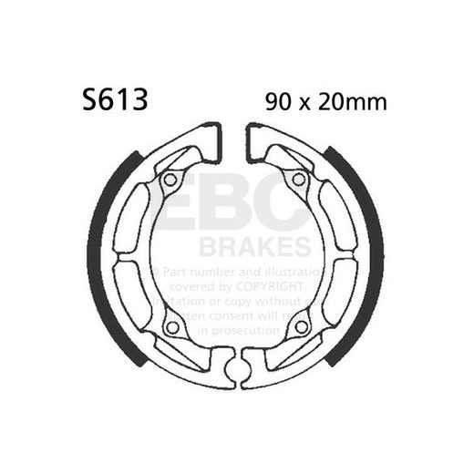SADA BRZDOVÝCH ČELISTÍ EBC S613 INCLUDING SPRINGS - BRZDY - NA MOTORKU