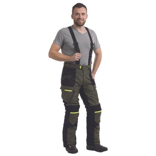 PÁNSKÁ TEXTILNÍ KALHOTY MEMPHIS - ZELENÁ - TEXTILNÍ KALHOTY - NA MOTORKÁŘE