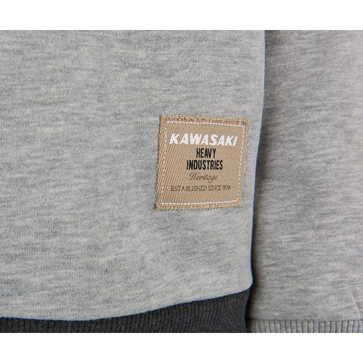 MIKINA KAWASAKI DOHC - ŠEDÁ - MIKINY - NA MOTORKÁŘE