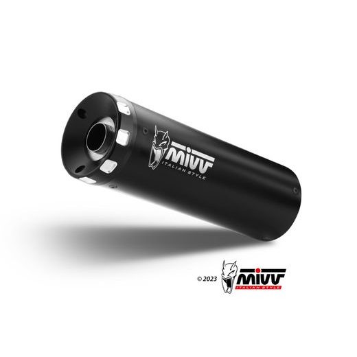 2 KONCOVKY VÝFUKU MIVV HR-1 HD.004.LH1BA ČERNÁ - DVOJITÉ KONCOVKY VÝFUKU - NA MOTORKU