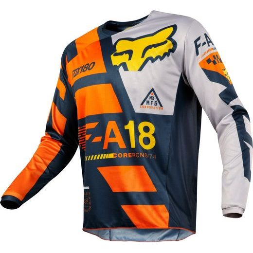 MOTOKROSOVÝ DRES FOX 180 SAYAK JERSEY MX18 - ORANŽOVÁ