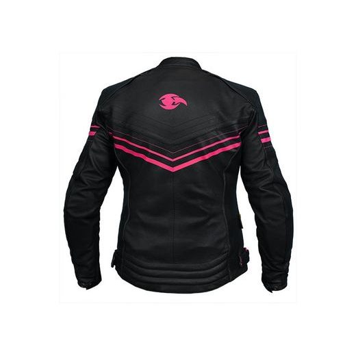 DÁMSKÁ KOŽENÁ BUNDA NA MOTORKU MBW PINKY ČERNO-RŮŽOVÁ - BUNDY - NA MOTORKÁŘE
