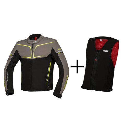JEZDI BEZPEČNĚ S IXS - SET STREET/SKÚTR PRO PÁNY - ŠEDÁ - JEZDI BEZPEČNĚ S IXS - NA MOTORKÁŘE