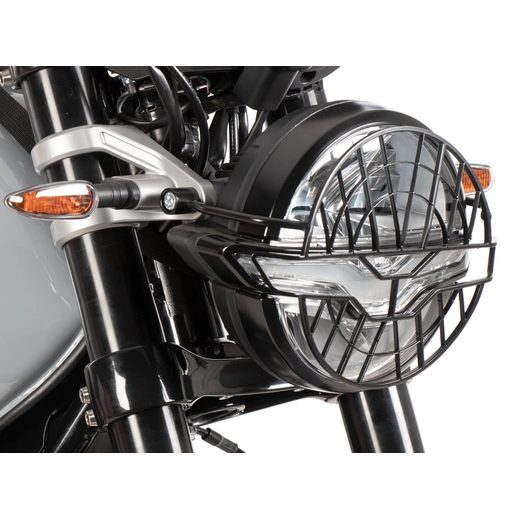 OCHRANNÁ MŘÍŽKA SVĚTLOMETU PRO MOTO GUZZI V7 SPORT (2025-) - ČERNÁ - OCHRANNÉ KRYTY SVĚTLOMETU - NA MOTORKU