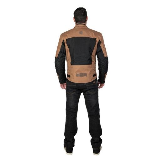 PÁNSKÁ TEXTILNÍ MOTO BUNDA MBW ACE JACKET - ČERNO-HNĚDÁ - TEXTILNÍ BUNDY - NA MOTORKÁŘE