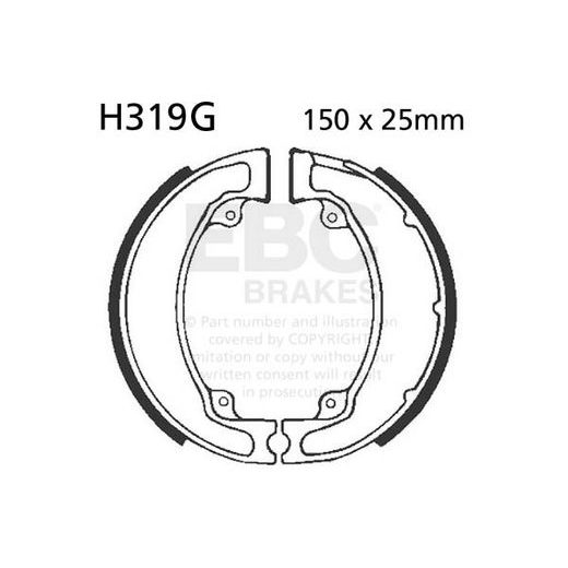 SADA BRZDOVÝCH ČELISTÍ EBC H319G DRÁŽKOVANÝ