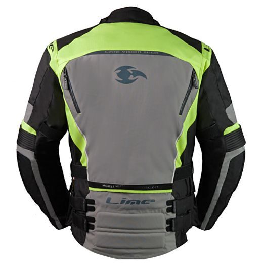 TEXTILNÍ TŘÍVRSTVÁ MOTO BUNDA MBW BUDDY - ČERNO-ŠEDO-ZELENÁ - TEXTILNÍ BUNDY - NA MOTORKÁŘE