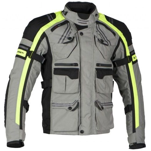 PÁNSKÁ TEXTILNÍ TŘÍVRSTVÁ MOTO BUNDA MBW BUCK - ČERNO-ŠEDO-ŽLUTÁ - TEXTILNÍ BUNDY - NA MOTORKÁŘE