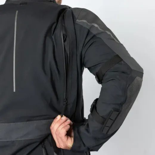 BUNDA S LAMINOVANOU MEMBRÁNOU IXS VENTURE-GTX 1.0 X2-001405 ČERNO-ŠEDÁ - PRODLOUŽENÁ - ENDURO BUNDY - NA MOTORKÁŘE