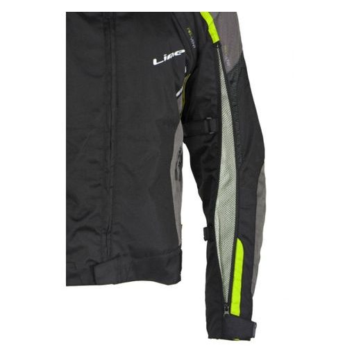 PÁNSKÁ TŘÍVRSTVÁ TEXTILNÍ MOTO BUNDA MBW LUCAS YELLOW ČERNO-ŠEDO-ŽLUTÁ PÁNSKÁ - TEXTILNÍ BUNDY - NA MOTORKÁŘE