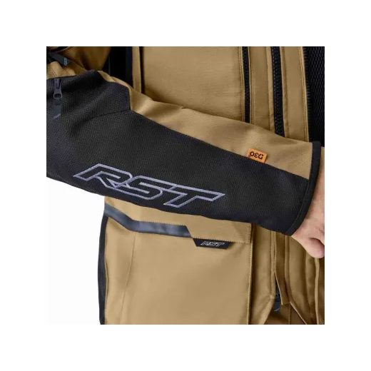PÁNSKÁ TEXTILNÍ BUNDA - RST 103599 PRO SERIES ADVENTURE D3O TEXTILE JACKET - PÍSKOVÁ - TEXTILNÍ BUNDY - NA MOTORKÁŘE