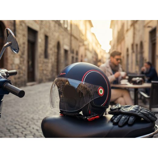 HELMA VESPA MODERNIST MIDNIGHT BLUE - HELMY NA SKÚTR - NA MOTORKÁŘE